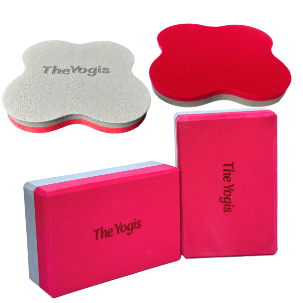 The-Yogis-Yoga-Bricks-Knee-Cushion-Eva-Foam-Block-pc-2-Red-Gray