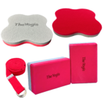 The-Yogis-Yoga-Bricks-Knee-Cushion-Eva-Foam-Block-pc-2-Red-Gray-Belt