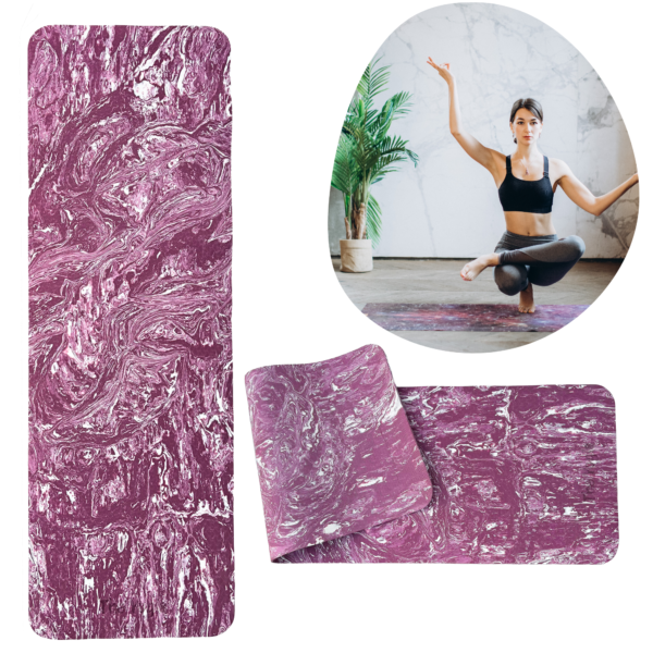 The-Yogis-Yoga-Mat-Tpe-Dual-color-Purple-White-6mm- premium-Mat-Yoga-6x2feet-best