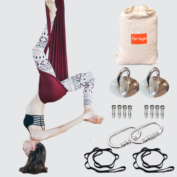 The-Yogis-Aerial-Hammock-Burgendy-Color