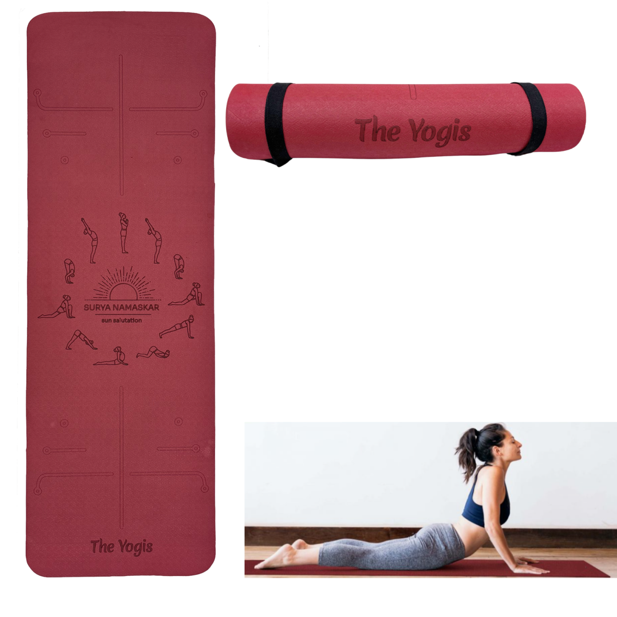 The-Yogis-Yoga-Mat-Tpe-Dual-color-Wine-Peach-6mm- premium-Alignment-suryaNamasakar