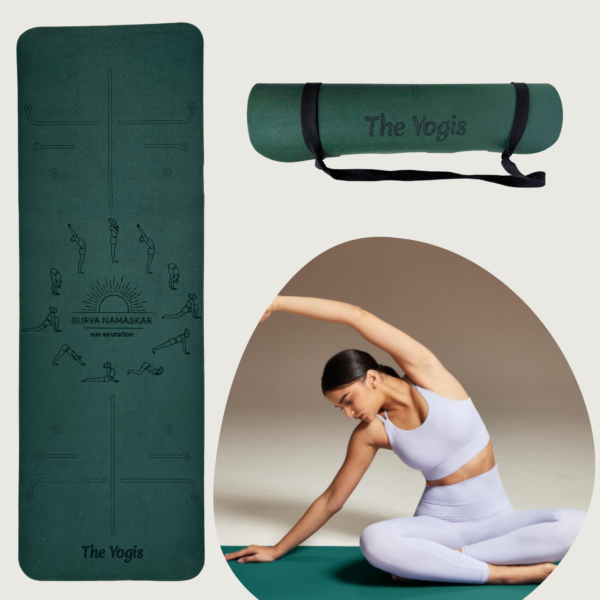 The-Yogis-Yoga-Mat-Tpe-color-Bottle-Green-6mm- premium