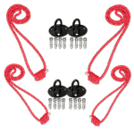The-Yogis-Wall-rope-Iyengar-Red-Color-With-Black-Dot-Pc4-Long&medium-With-Black-Heavy-Mounts